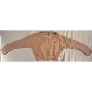 Retro Adidas Running Aktiv Europe Pink Snakeskin Cropped Sweatshirt 2016 Size XS